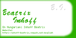 beatrix inhoff business card
